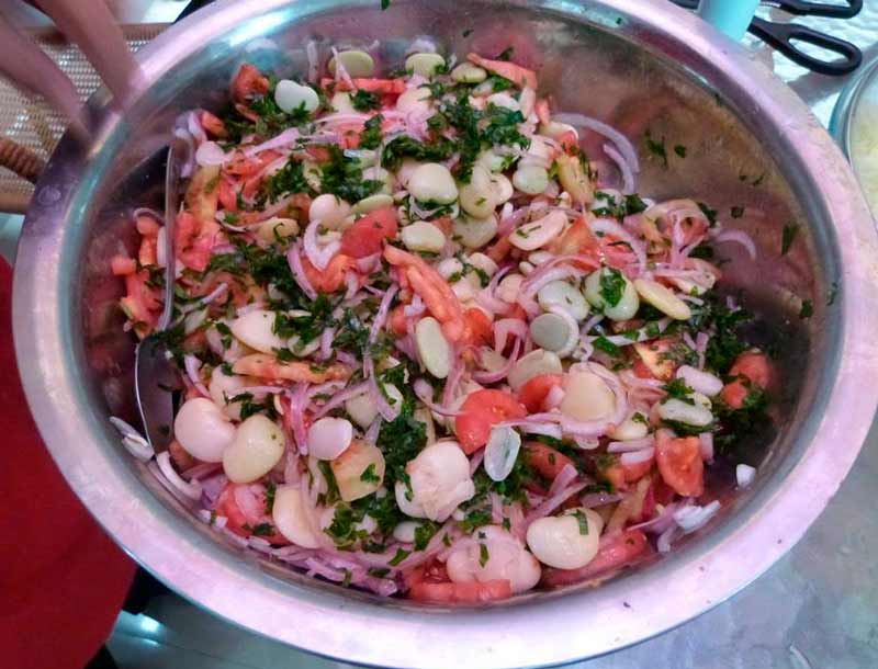 receta de ensalada de pallares con cebolla y tomate